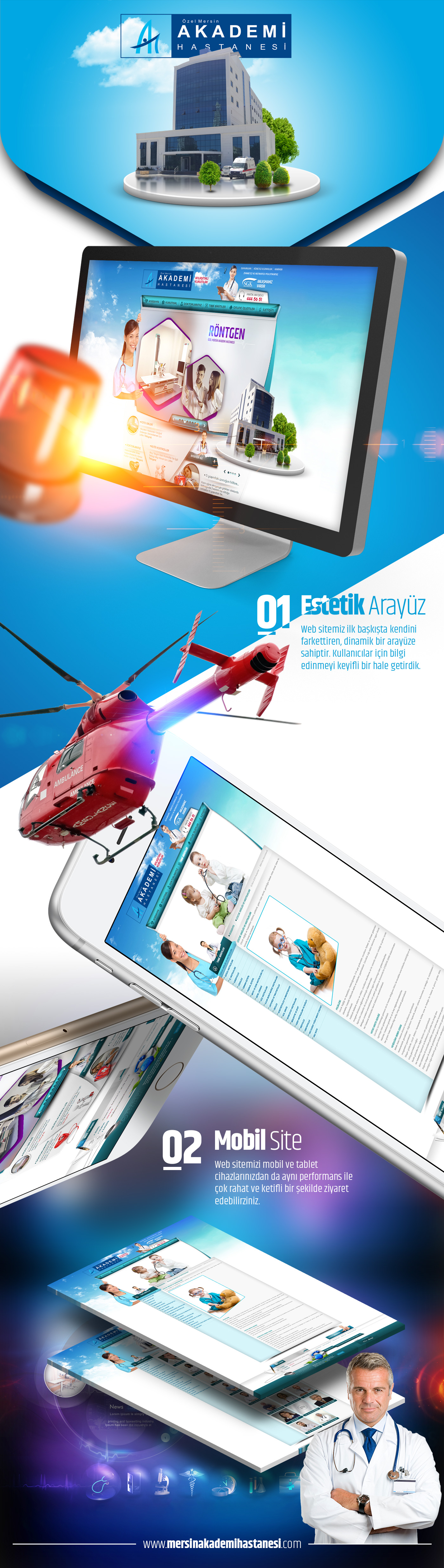 
	&Ouml;zel Mersin Akademi Hastanesi i&ccedil;in hazırlamış olduğumuz kurumsal &ouml;zg&uuml;n aray&uuml;z tasarımı ve i&ccedil;erik y&ouml;netim sistemi.
