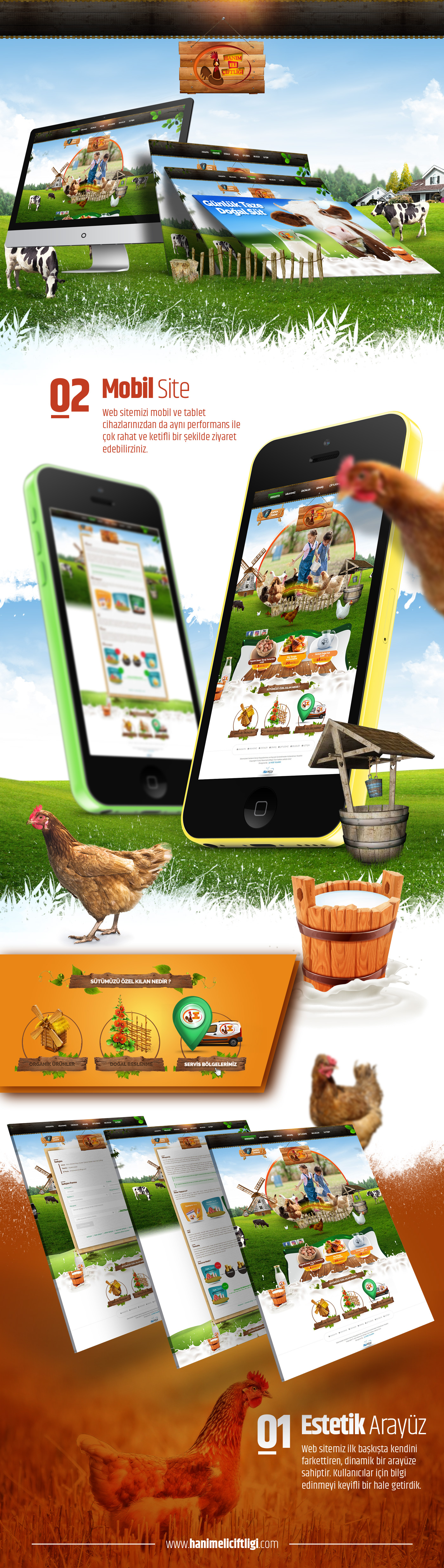 
	Hanımeli &Ccedil;iftliği i&ccedil;in hazırlamış olduğumuz kurumsal &ouml;zg&uuml;n aray&uuml;z tasarımı ve i&ccedil;erik y&ouml;netim sistemi.
