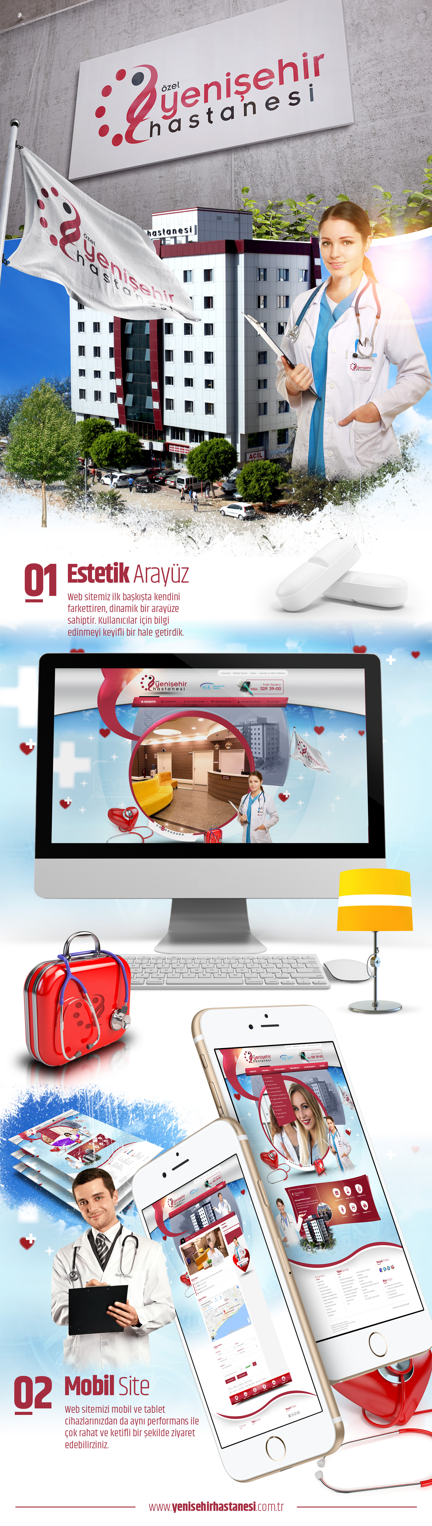 
	Yenişehir Hastanesi i&ccedil;in hazırlamış olduğumuz kurumsal &ouml;zg&uuml;n aray&uuml;z tasarımı ve i&ccedil;erik y&ouml;netim sistemi.

